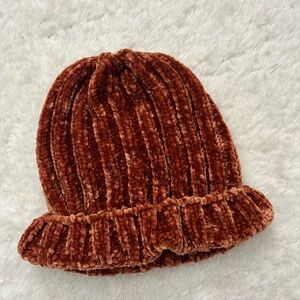 Plush Rust Knit Beanie